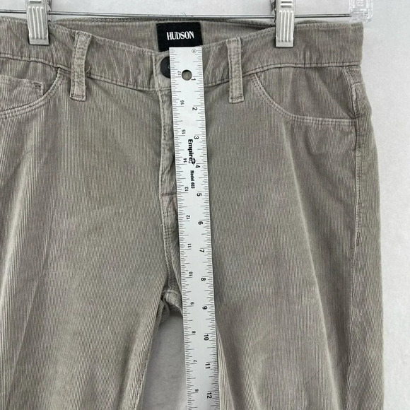 Hudson Pants Womens Sz 26 Taupe Gray Skinny Stretch Zip Mid Rise Pocket Corduroy - Picture 4 of 13